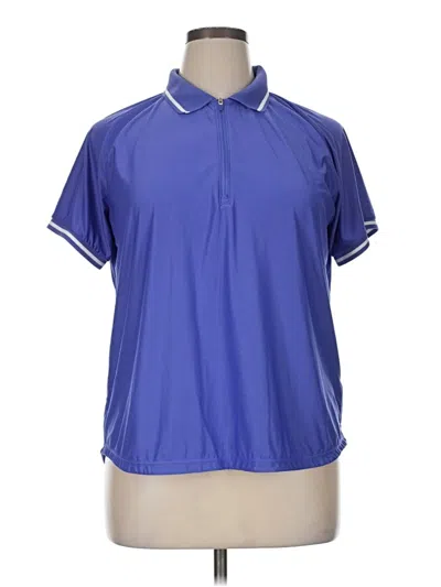 Pre-owned Mondetta Short Sleeve Polo Shirt In Purple