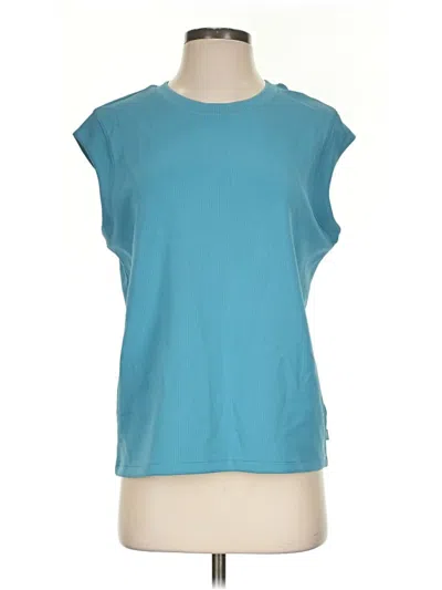 Pre-owned Mondetta Short Sleeve Top Teal Boatneck Tops