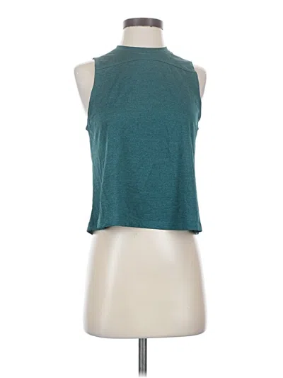 Pre-owned Mondetta Tank Top Teal Halter Neckline Tops