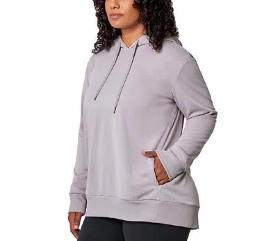 Mondetta Women's Hooded Pullover In Gull Gray