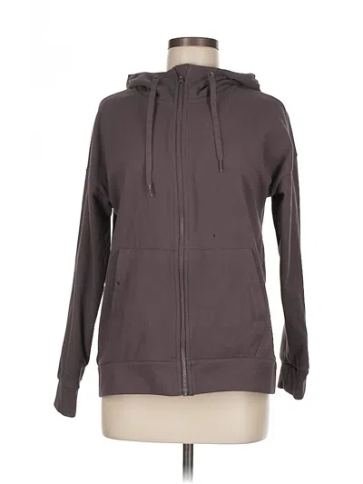 Pre-owned Mondetta Zip Up Hoodie In Brown
