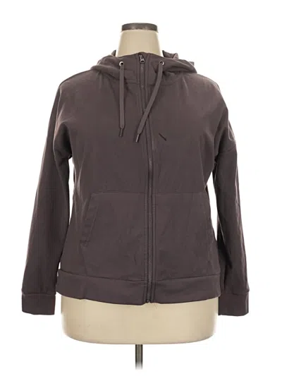 Pre-owned Mondetta Zip Up Hoodie In Brown