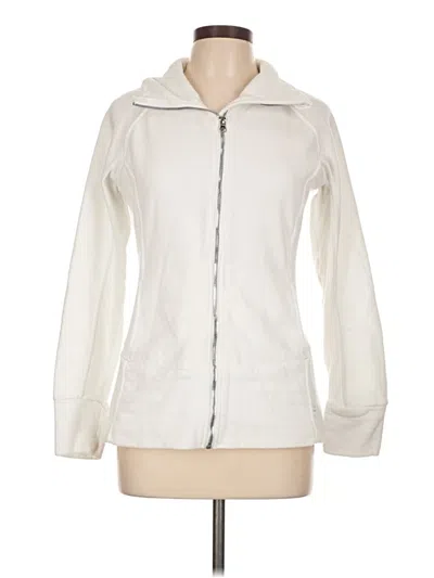 Pre-owned Mondetta Zip Up Hoodie In White