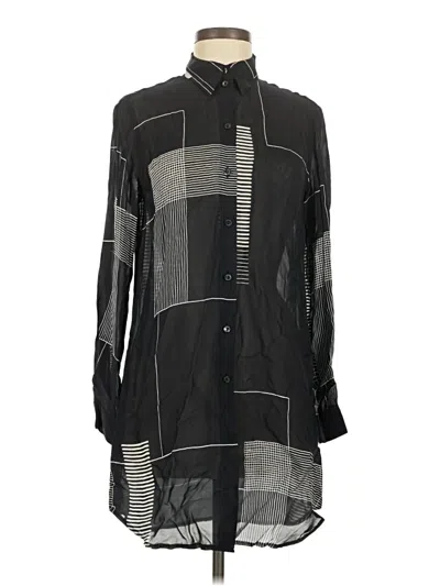 Pre-owned Mondi Long Sleeve Blouse In Black