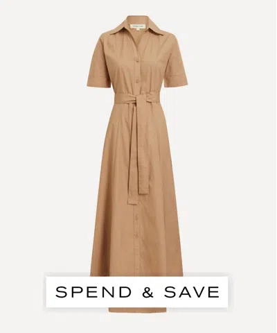 Mondo Corsini Women's Bodhi Cappuccino Cotton Poplin Shirt Dress