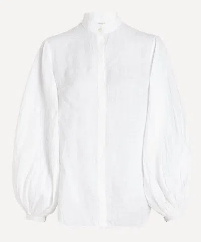 Mondo Corsini Women's Maia White Linen Blouse