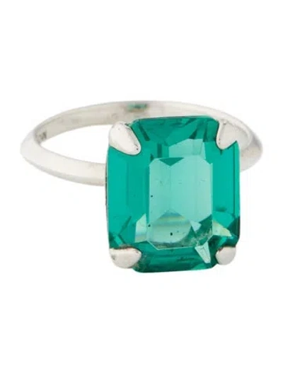 Pre-owned Mondo Mondo Glass Iguana Teddy Cocktail Ring In Multi