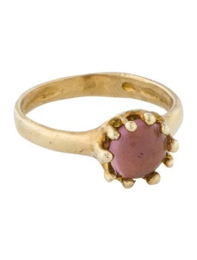 Pre-owned Mondo Mondo Glass Lush Cocktail Ring In Purple