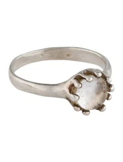 Pre-owned Mondo Mondo Glass Lush Cocktail Ring In Transparent