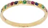 Mondo Mondo Gold Amador 2mm Pave Ring In 14k Yellow Gold
