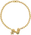 Mondo Mondo Gold Bow Choker In 18k Gold Plated