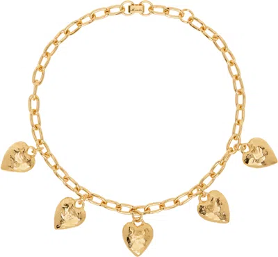 Mondo Mondo Gold Heart Burn Necklace