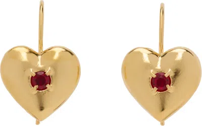 Mondo Mondo Gold Lover Earrings In 18k Gold Plated