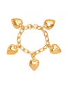 Mondo Mondo Gold-plated Heart Burn Charm Bracelet In Gold
