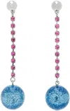 Mondo Mondo Pink & Blue Lounge Earrings In Rose/ozone