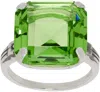 Mondo Mondo Silver & Green Leroy Ring In Sterling Silver