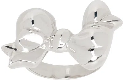 Mondo Mondo Silver Big Bow Ring In Sterling Silver