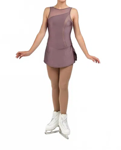 Mondor Kids' Fiona Sliced Mesh Micro Skirt Skate Dress In Misty Purple In Multi