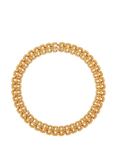 Pre-owned Monet 1970 Cut-out Necklace In Gold