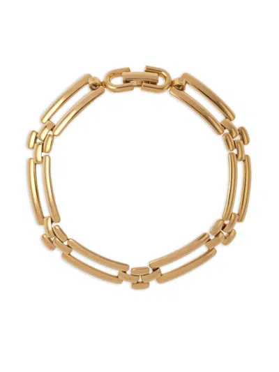 Pre-owned Monet 1980s Chain Bracelet In Gold