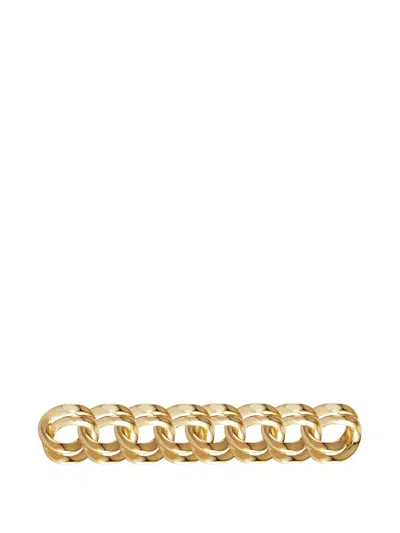 Pre-owned Monet 1980s Double-link Brooch In Gold