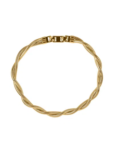 Pre-owned Monet 1980s Flex Twist Necklace In Gold