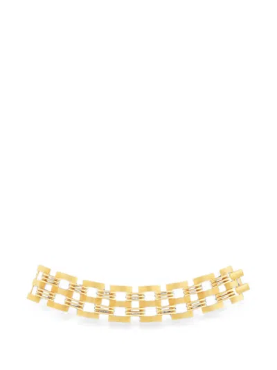 Pre-owned Monet Egyptian Revival 1980s Link-chain Bracelet In Gold