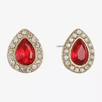 Monet Jewelry 14.7mm Stud Earrings In Red