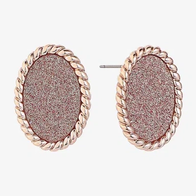 Monet Jewelry 18.2mm Oval Stud Earrings In Gold