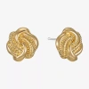 Monet Jewelry 20mm Knot Stud Earrings In Gold