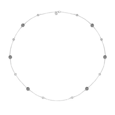 Monet Jewelry 34 Inch Rolo Strand Necklace In Silver