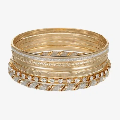 Monet Jewelry Bangle Womens 6-pc. Glass Bracelet Set In Yellow