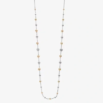 Monet Jewelry Beaded Womens 36 Inch Strand Necklace In Silver