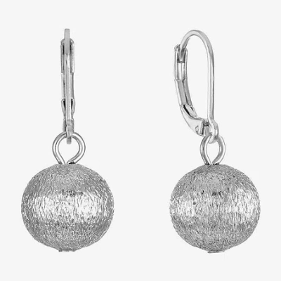 Monet Jewelry Beaded Womens Round Drop Earrings In Silver