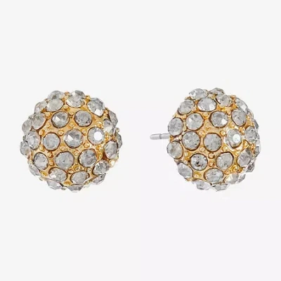 Monet Jewelry Brown Glass 13mm Stud Earrings