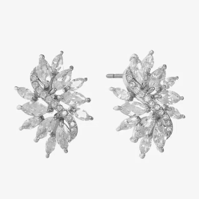 Monet Jewelry Cubic Zirconia 26.7mm Stud Earrings In Silver