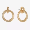 Monet Jewelry Door Knocker Rope Twist Womens Hypoallergenic Drop Earrings In Gold