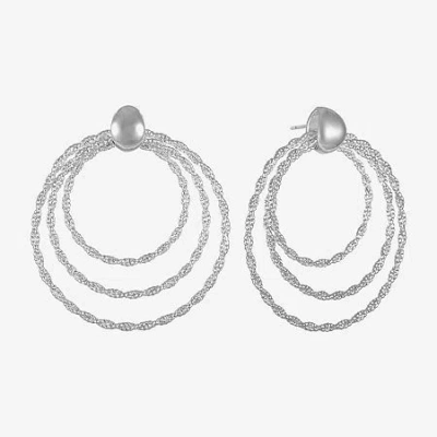 Monet Jewelry Door Knocker Womens Hypoallergenic Drop Earrings In Silver