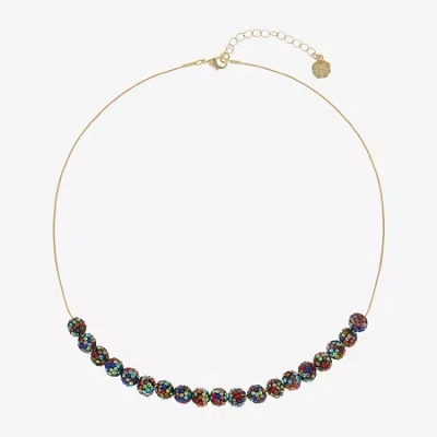 Monet Jewelry Frontal Womens 17 Inch Collar Necklace In Multi