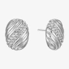 Monet Jewelry Glass 19mm Oval Stud Earrings In Metallic