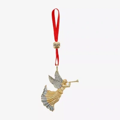 Monet Jewelry Gold & Silver Tone Christmas Ornament In Yellow