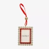 Monet Jewelry Gold Tone & Red Frame Christmas Ornament In Red