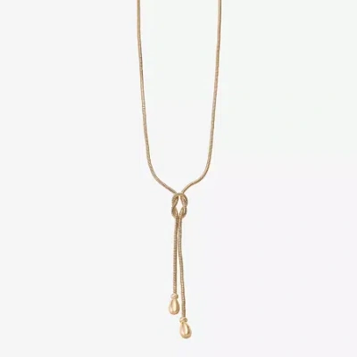 Monet Jewelry Gold Tone Bolo Tie Womens 22 Inch Y Necklace In Yellow