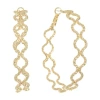 Monet Jewelry Gold Tone Braid Womens 58mm Hypoallergenic Hoop Earrings In Gold