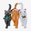 Monet Jewelry Gold Tone Cat Trio Multi Color Glass Pin In Multi
