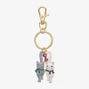 Monet Jewelry Gold Tone Cats Key Chain In Multi