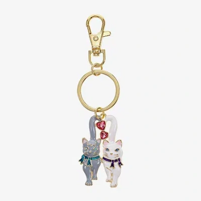 Monet Jewelry Gold Tone Cats Key Chain In Multi