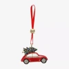 Monet Jewelry Gold Tone Christmas Tree Car Christmas Ornament In Red