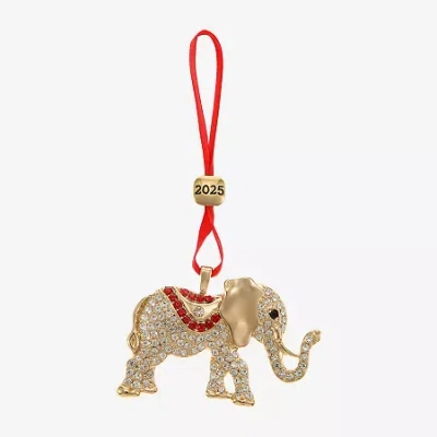 Monet Jewelry Gold Tone Elephant Christmas Ornament