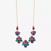 Monet Jewelry Gold Tone Frontal Womens Multi Color 17 Inch Collar Necklace In Multi